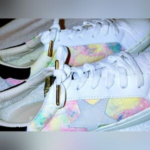 Vintage Havana “Tye Dyed  women’s Pink & Yellow Sneakers Size 9